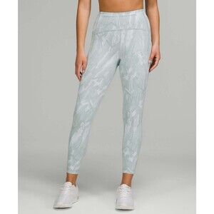 Lululemon Swift Speed High-Rise Tight 28" Leggings Chevron Silver Blue White 8